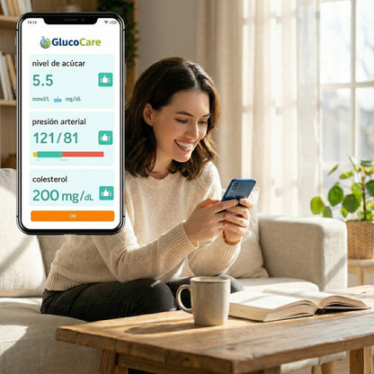 Oferta Especial de Año Nuevo GlucoCare™ – 3 en 1 Medidor de Glucosa Sin Dolor + Colesterol + Presión Arterial + ENVÍO GRATIS